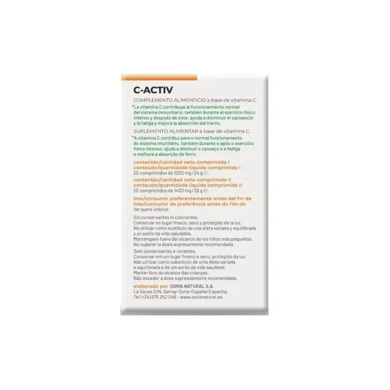 Soria natural c-activ 40comp | Farmacia Barata
