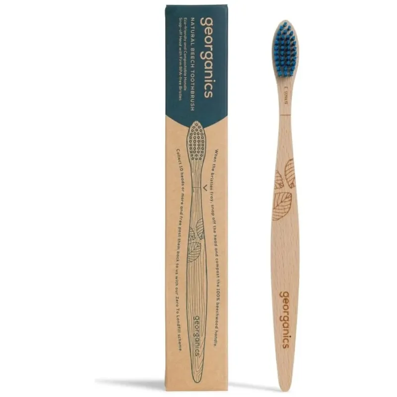 Georganics beechwood toothbrush hard 1ud | Farmacia Barata