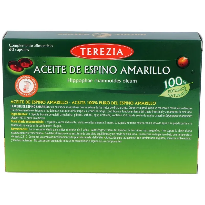 Aceite de espino amarillo 60cap. | Farmacia Barata