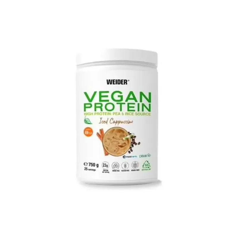 Weider vegan protein capuccino iced 750gr. | Farmacia Barata