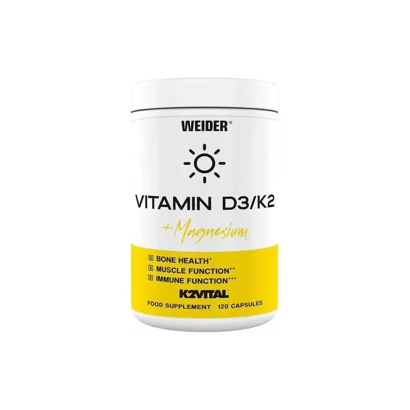 Weider vitamin d3/k2 + magnesium 120caps | Farmacia Barata