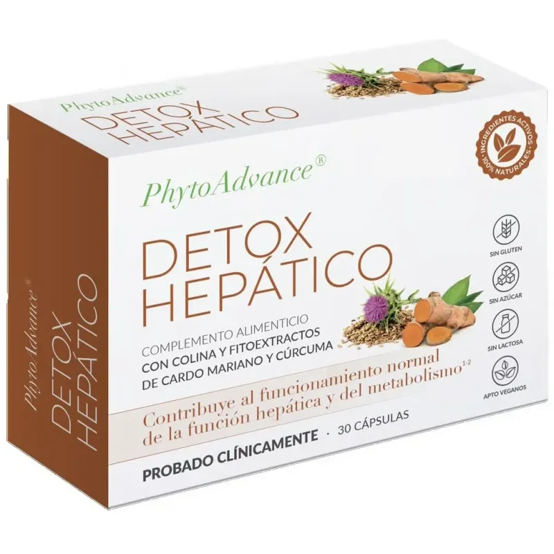 Phytoadvance detox hepatico 30cap. | Farmacia Barata