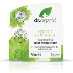 Dr. Organic Crema Hidratante Piel Sensible Caléndula, 50 ml