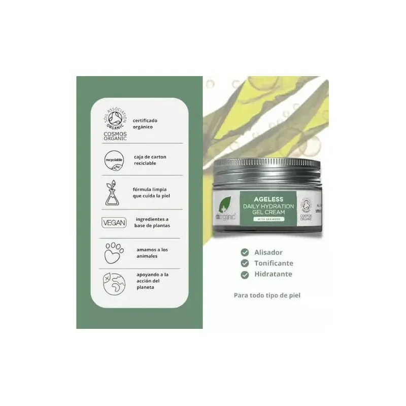 Dr. organic ageless gel crema día algas marinas 50ml | Farmacia Barata Dr. organic ageless gel crema día algas marinas 50ml | Farmacia Barata