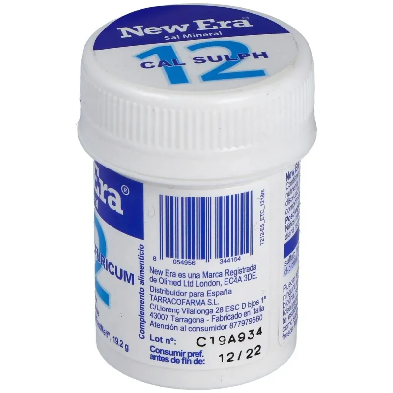 Sal schussler nº12 calcium sulfuricum 240comp. 2 | Farmacia Barata