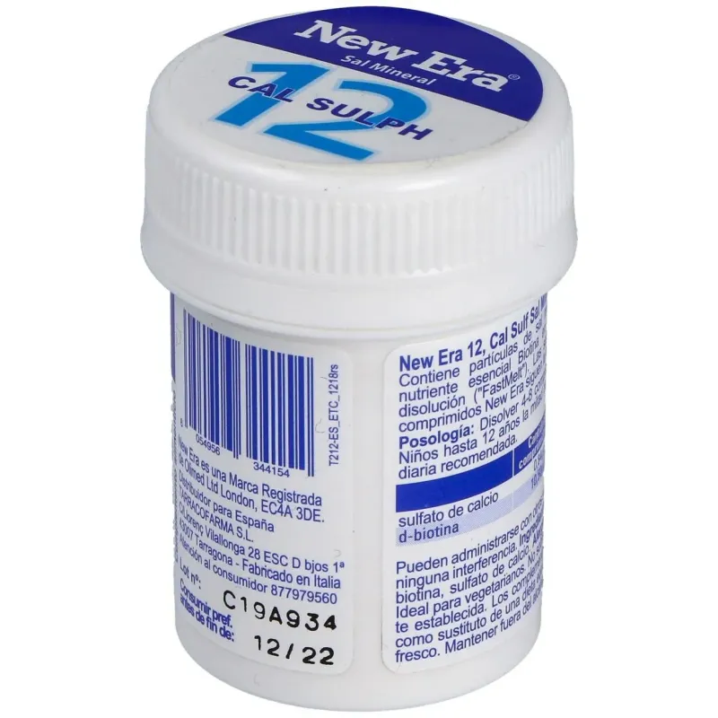 Sal schussler nº12 calcium sulfuricum 240comp. 2 | Farmacia Barata
