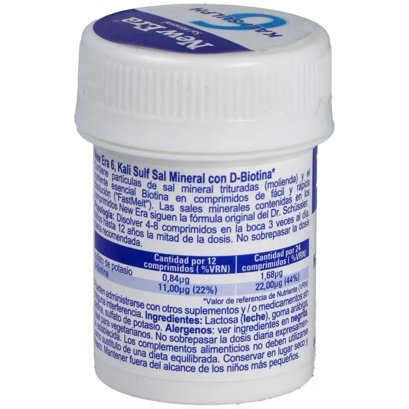 Sal schussler nº6 kalium sulfuricum 240comp. 2 | Farmacia Barata