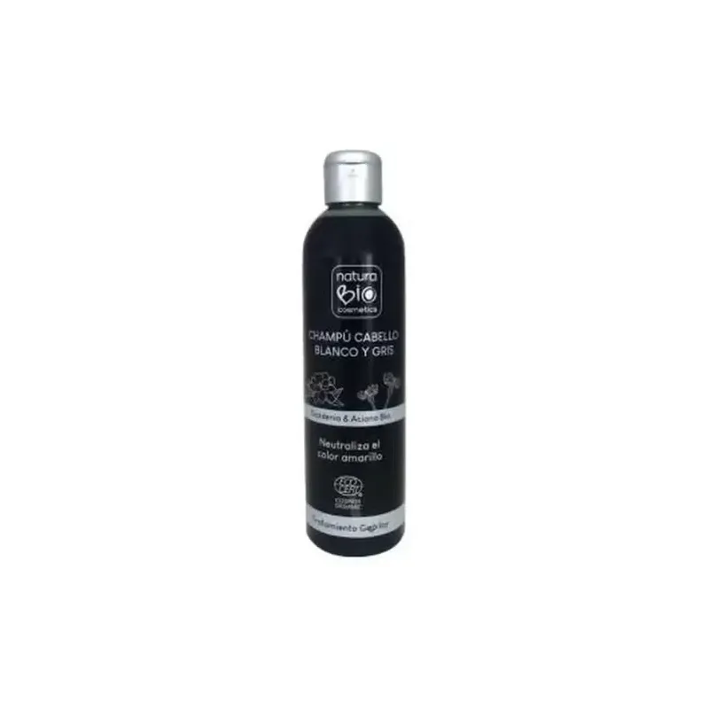 Naturabio cosmetics champú cabello blanco y gris 250ml | Farmacia Barata