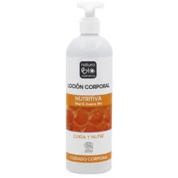 Naturabio cosmetics loción corporal nutritiva con miel y avena 500ml