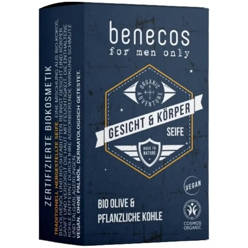 Benecos jabon solido for men vegan 75g | Farmacia Barata Benecos jabon solido for men vegan 75g | Farmacia Barata