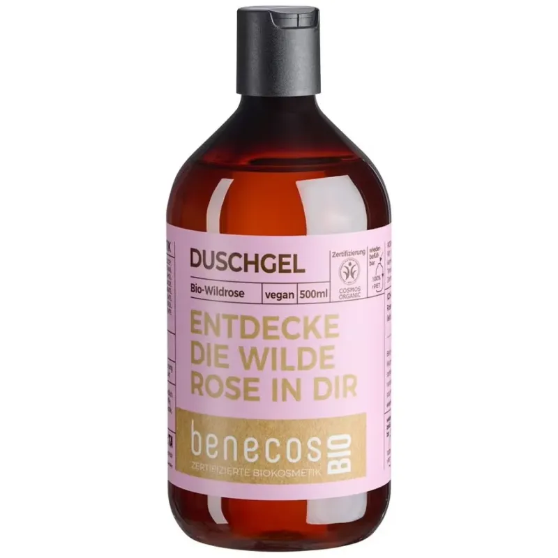 Benecos gel baño rosa mosqueta bio vegan 500ml | Farmacia Barata