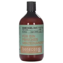 Benecos gel de baño 2 en 1 menta bio vegan 500ml