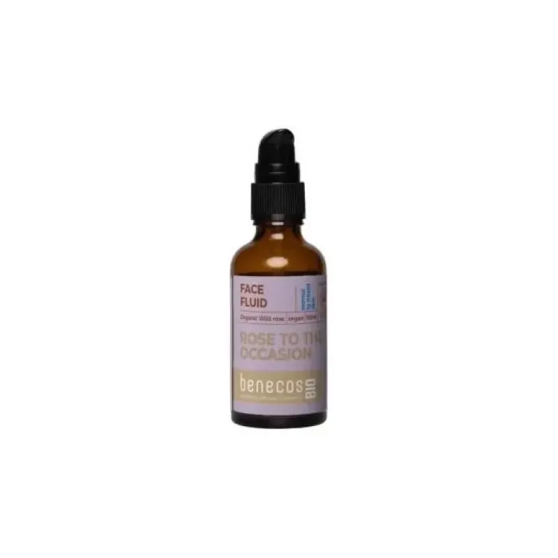 Benecos fluido facial piel normal-mixta rosa mosqueta bio 50ml | Farmacia Barata