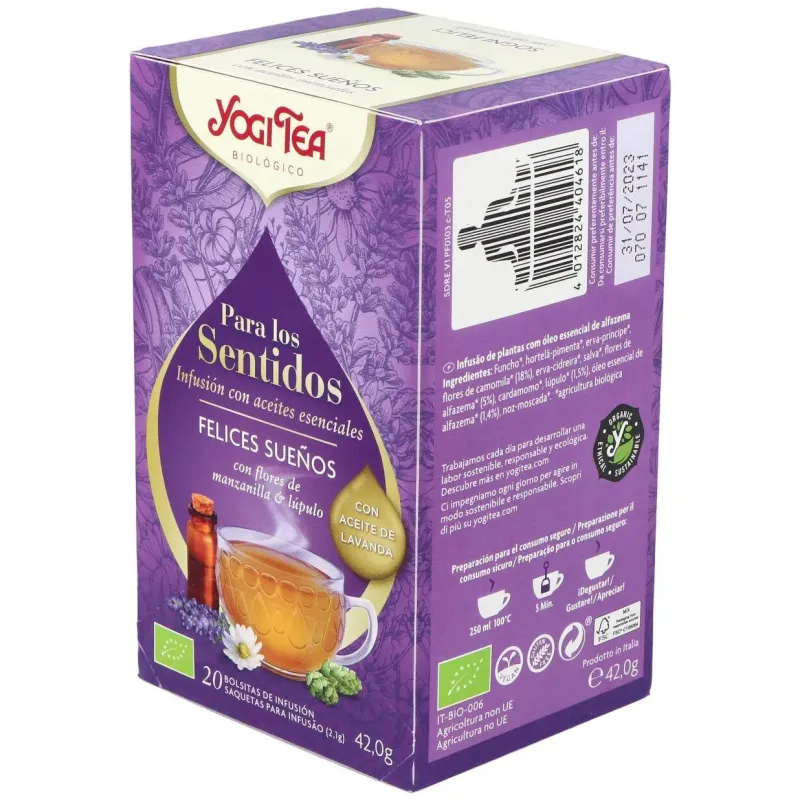 Yogi tea felices sueños para los sentidos 17inf. | Farmacia Barata
