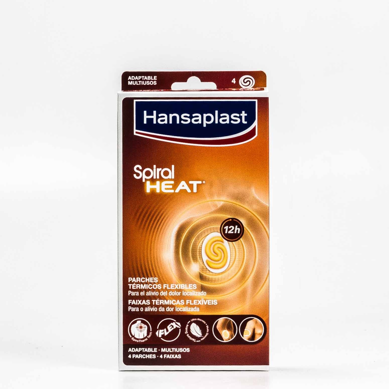 Hansaplast Spiral Heat Parches Adaptables, 4 Ud.