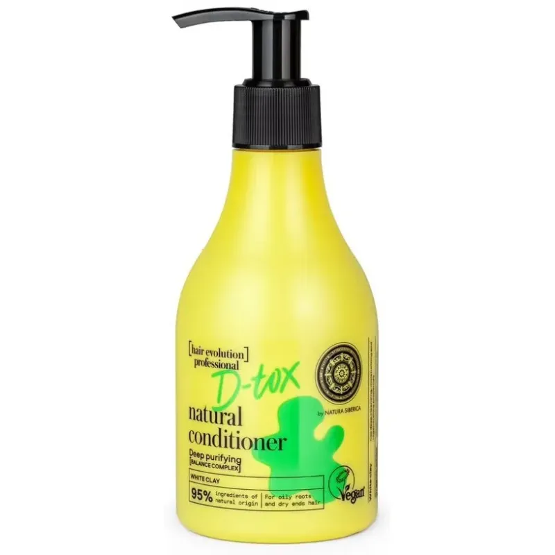 Natura siberica d-tox acondicionador natural de arcilla blanca 245ml | Farmacia Barata