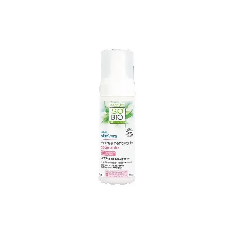 So'bio étic espuma limpiadora calmante aloe bio 150 ml | Farmacia Barata