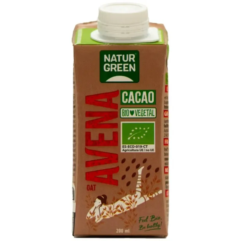 Naturgreen bebida ecológica de avena y cacao con calcio 200 ml | Farmacia Barata Naturgreen bebida ecológica de avena y cacao con calcio 200 ml | Farmacia Barata