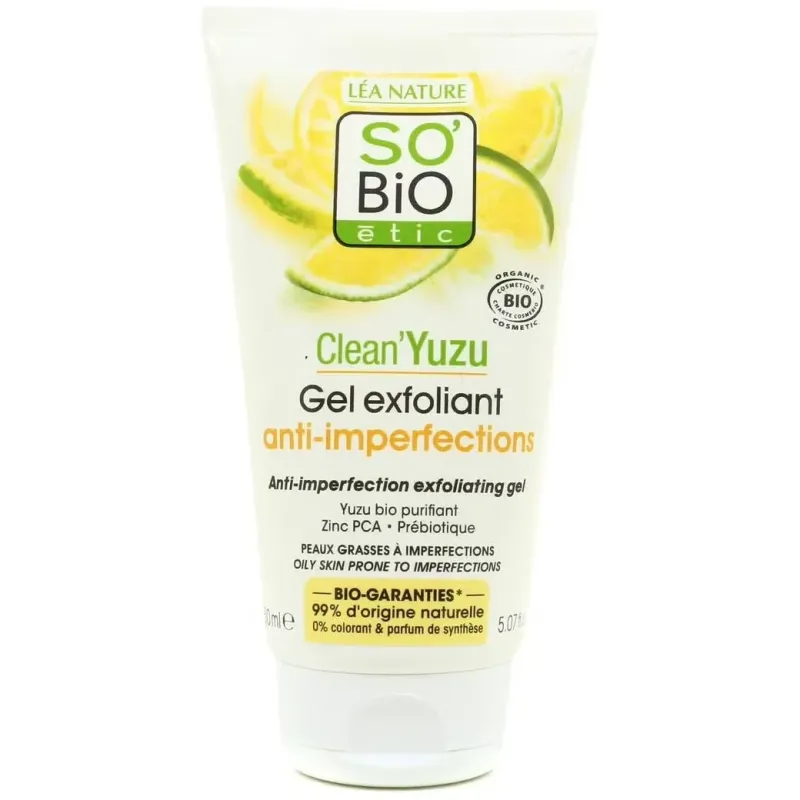 So'bio étic clean yuzu gel exfoliante anti-imperfecciones 150ml | Farmacia Barata
