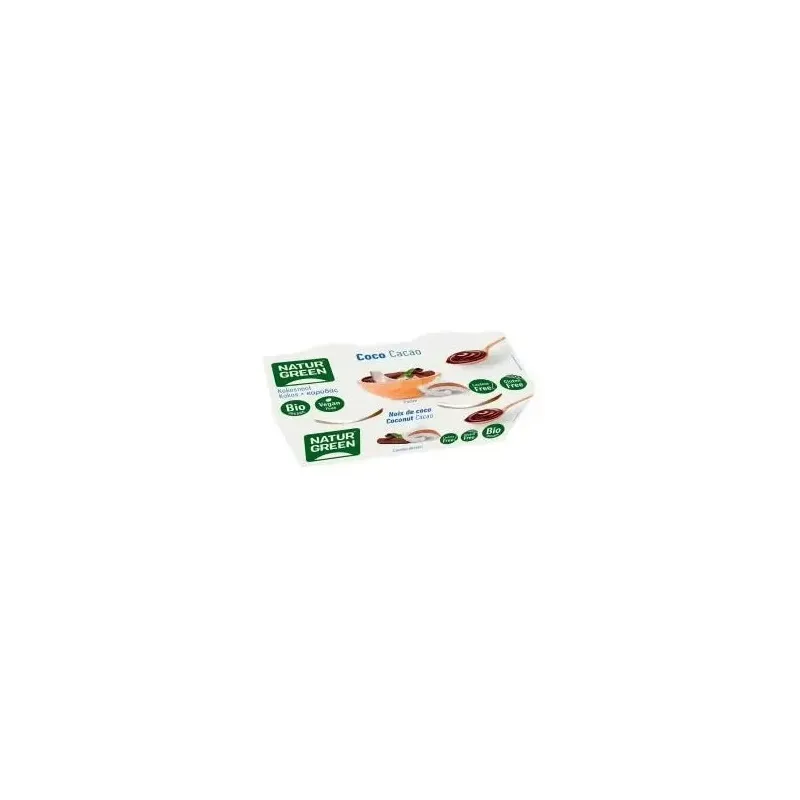 Naturgreen postre ecológico de coco y cacao 2x125g | Farmacia Barata