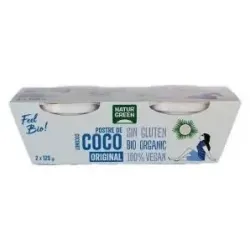 Naturgreen Postre Eco de Coco Original Duplo, 2x125 g