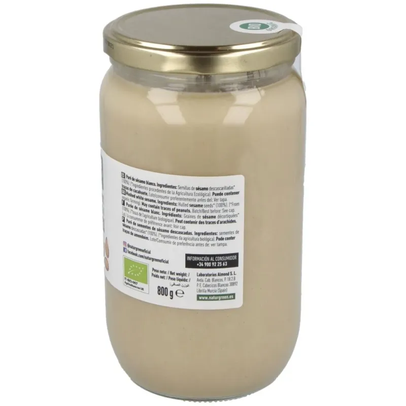 Naturgreen tahín ecológico de sésamo 800 g | Farmacia Barata Naturgreen tahín ecológico de sésamo 800 g | Farmacia Barata