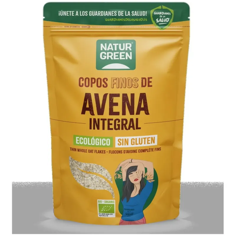 Naturgreen copos de avena finos sin gluten bio 1 kg | Farmacia Barata Naturgreen copos de avena finos sin gluten bio 1 kg | Farmacia Barata