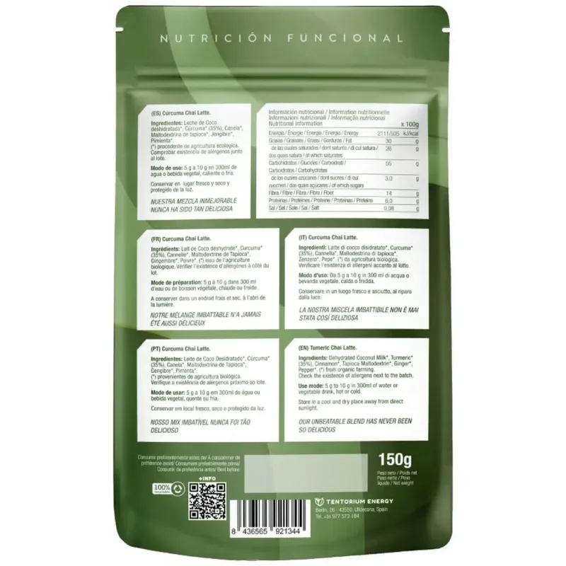 Energy feelings curcuma latte chai eco 150g | Farmacia Barata Energy feelings curcuma latte chai eco 150g | Farmacia Barata