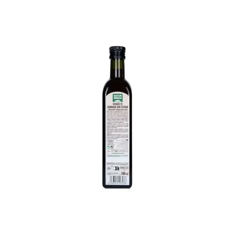 Naturgreen vinagre de granada sin filtrar bio 500ml | Farmacia Barata