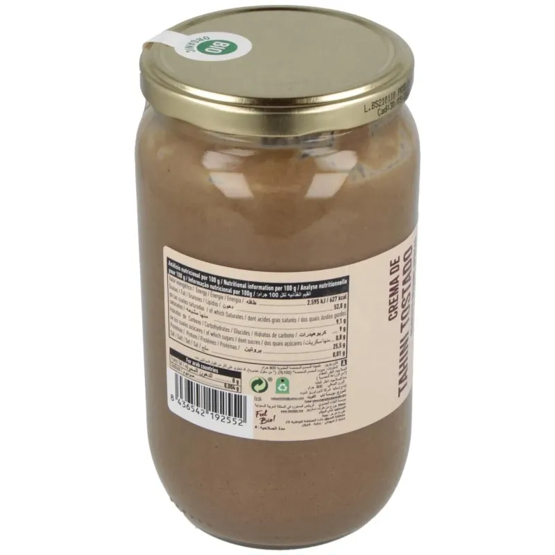 Naturgreen tahín ecológico de sésamo tostado 800 g | Farmacia Barata