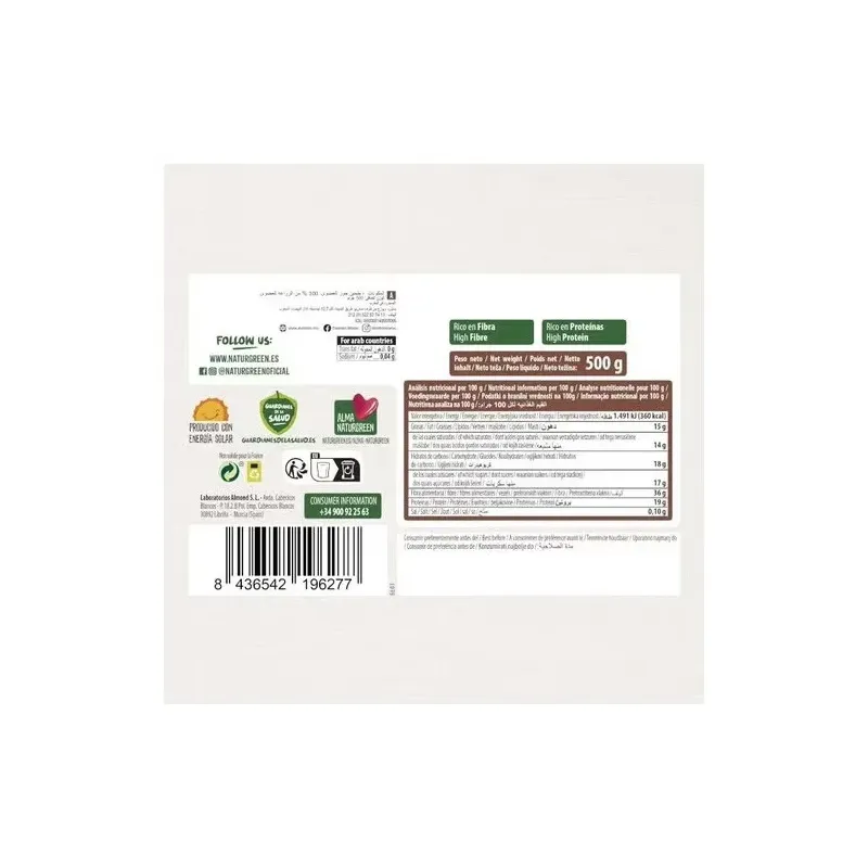 Naturgreen harina de coco ecológica 500g | Farmacia Barata