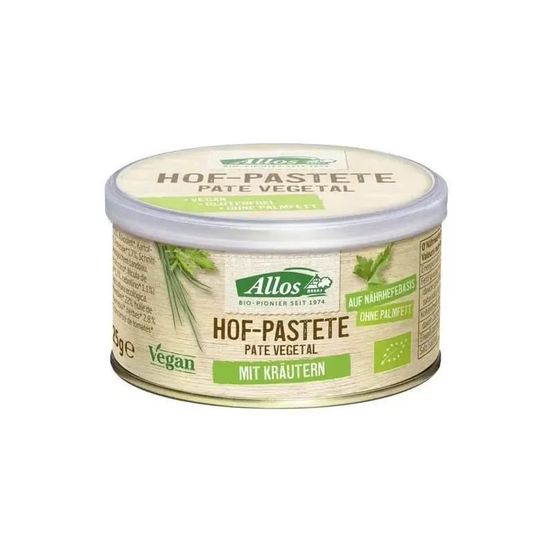 Pate vegetal con finas hierbas 125gr. bio vegan | Farmacia Barata