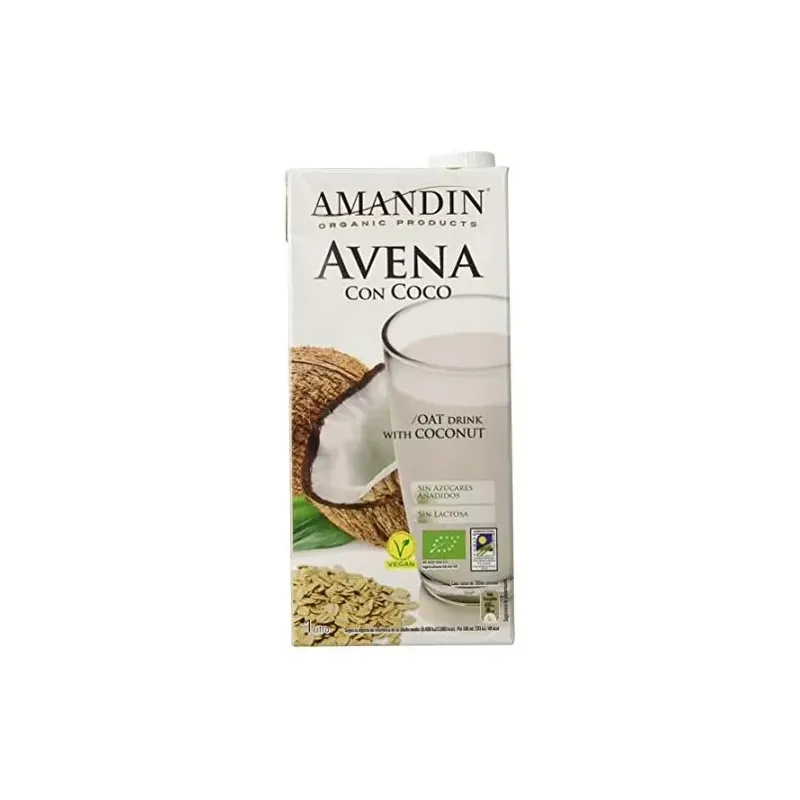 Amandin bebida vegetal de avena con coco sin azucar 6x1l | Farmacia Barata