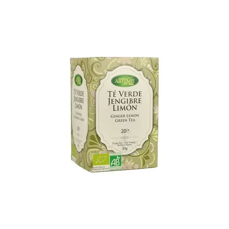 Artemis té verde jengibre y limón 20 filtros | Farmacia Barata