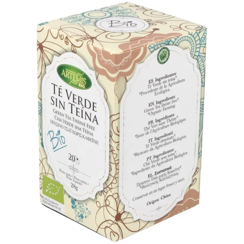 Te verde sin teina infusion 20bolsitas. bio | Farmacia Barata