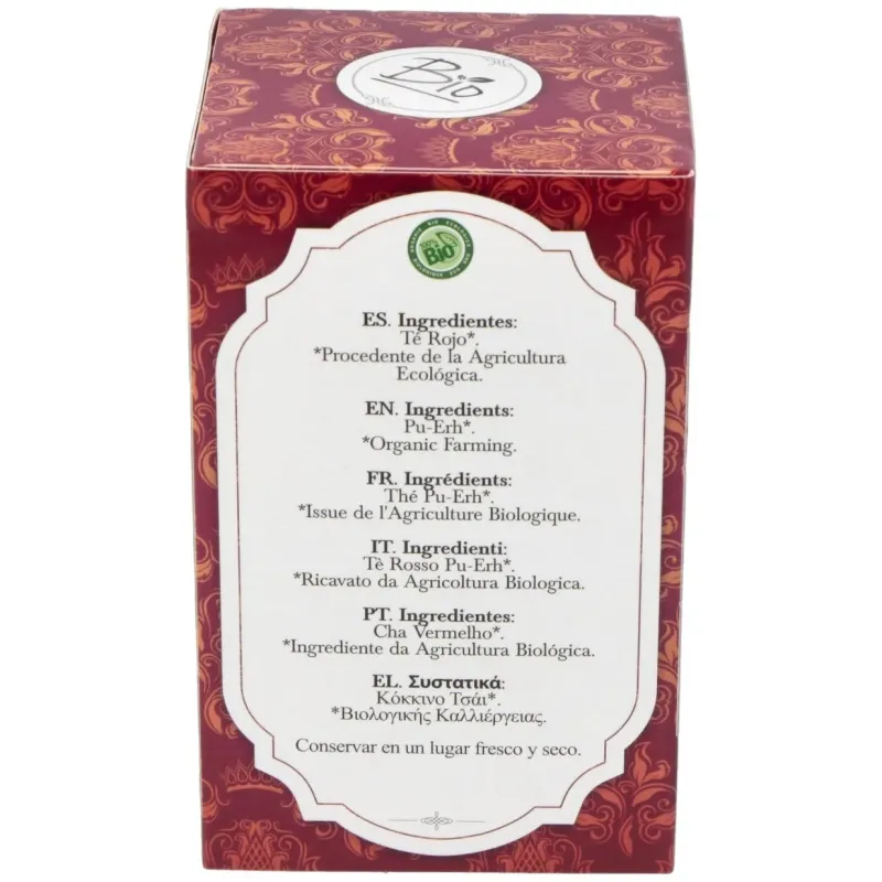 Te puerh rojo infusion 20bolsitas. bio | Farmacia Barata
