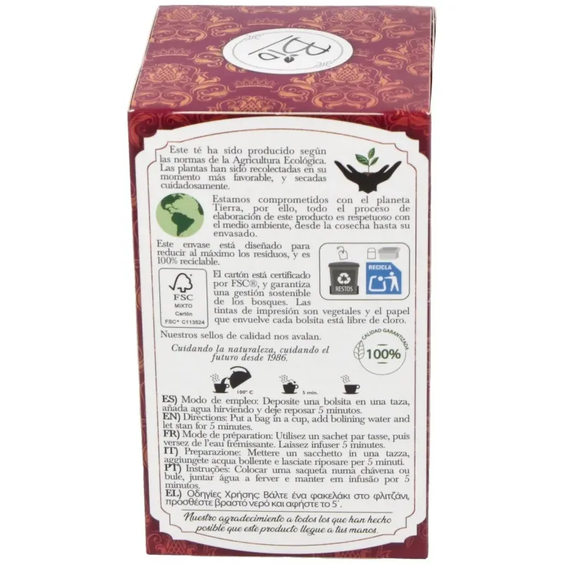 Te puerh rojo infusion 20bolsitas. bio | Farmacia Barata