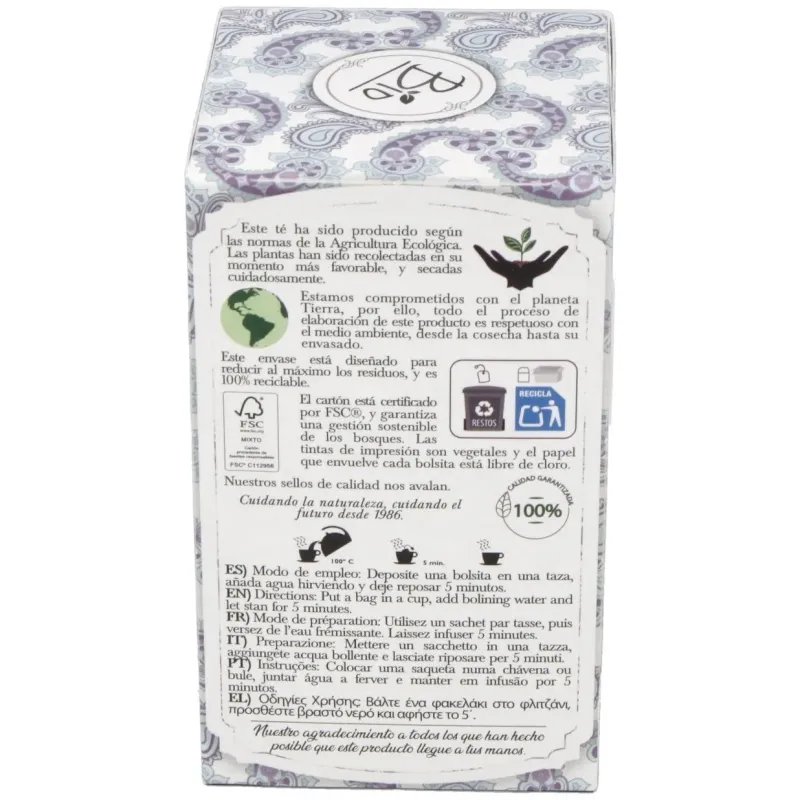 Herbes del moli te blanco infusion bio 20uds | Farmacia Barata