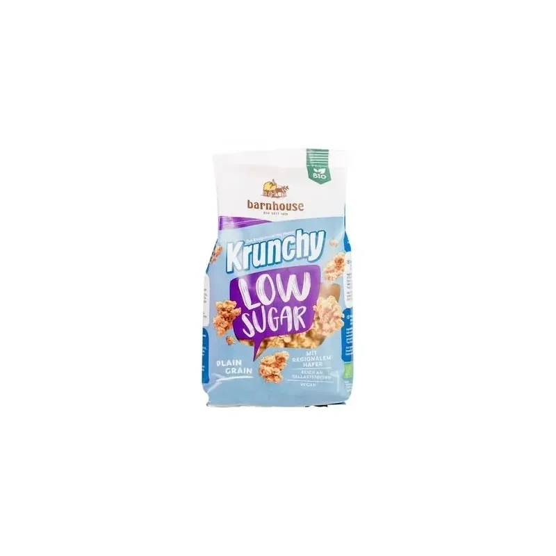 Barnhouse muesli krunchy low sugar plain grain 375g | Farmacia Barata