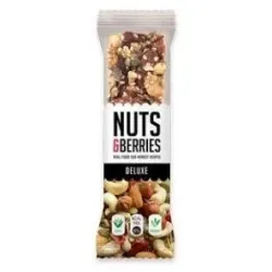 Nuts & Berries Y Bar Deluxe Vegano, 40 g