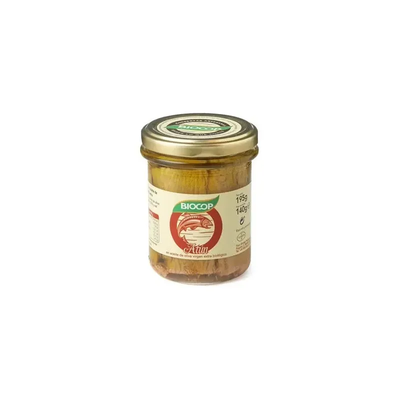 Biocop atun filetes bio bote cristal 195gr | Farmacia Barata