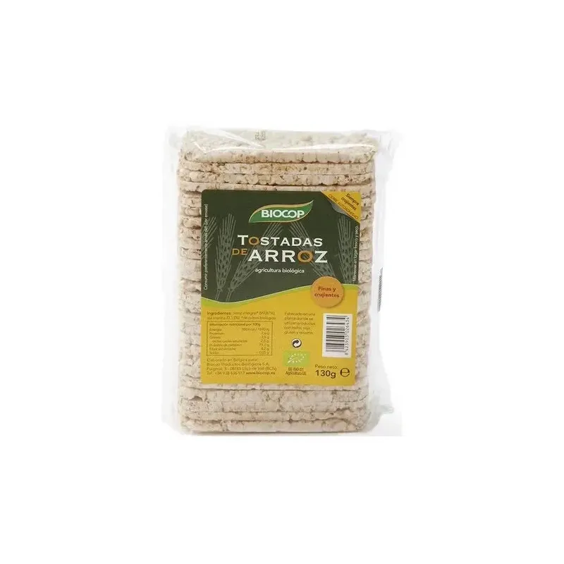 Biocop tostadas arroz c/sal integal 130g | Farmacia Barata