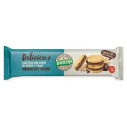 Galleta deliciosas rellena chocolate negro 50g bio