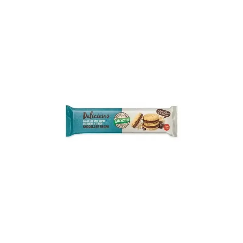Galleta deliciosas rellena chocolate negro 50g bio | Farmacia Barata