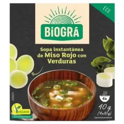 Biogra sopa miso rojo verduras bio 40g