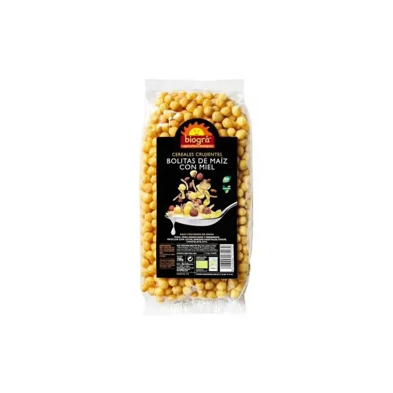 Biogra bolitas maiz miel hinchadas 250g | Farmacia Barata