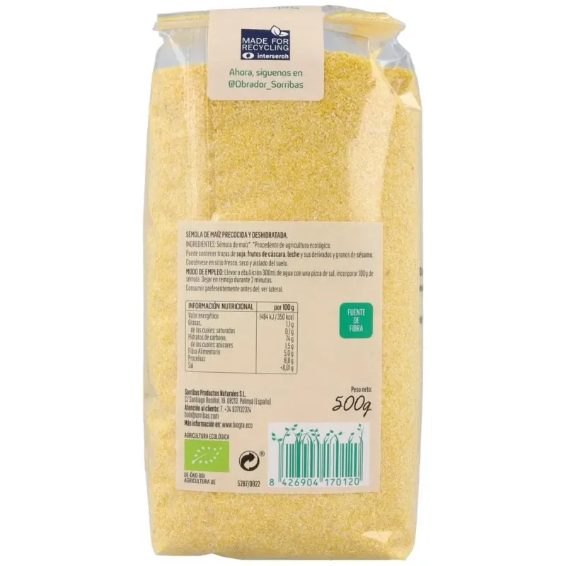 Biogra semola maiz polenta bio 500g | Farmacia Barata Biogra semola maiz polenta bio 500g | Farmacia Barata