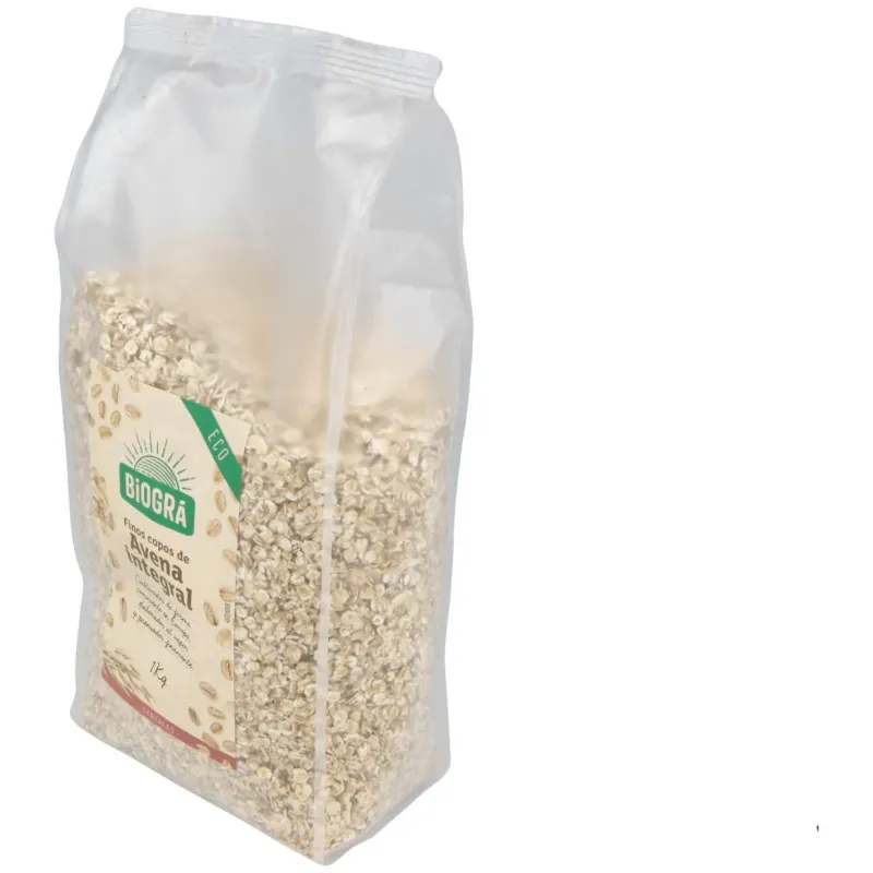 Copos de avena finos integrales 1kg. bio | Farmacia Barata