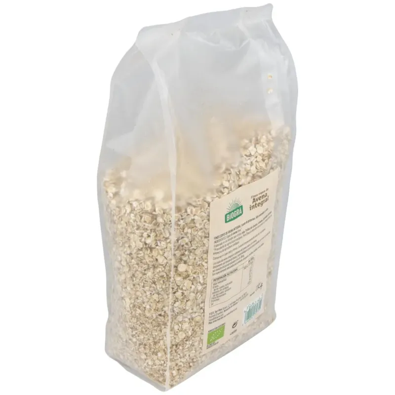 Copos de avena finos integrales 1kg. bio | Farmacia Barata
