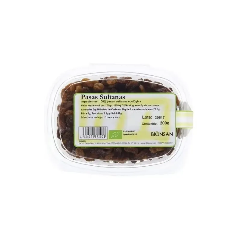 Bionsan pasas sultanas eco 200g | Farmacia Barata